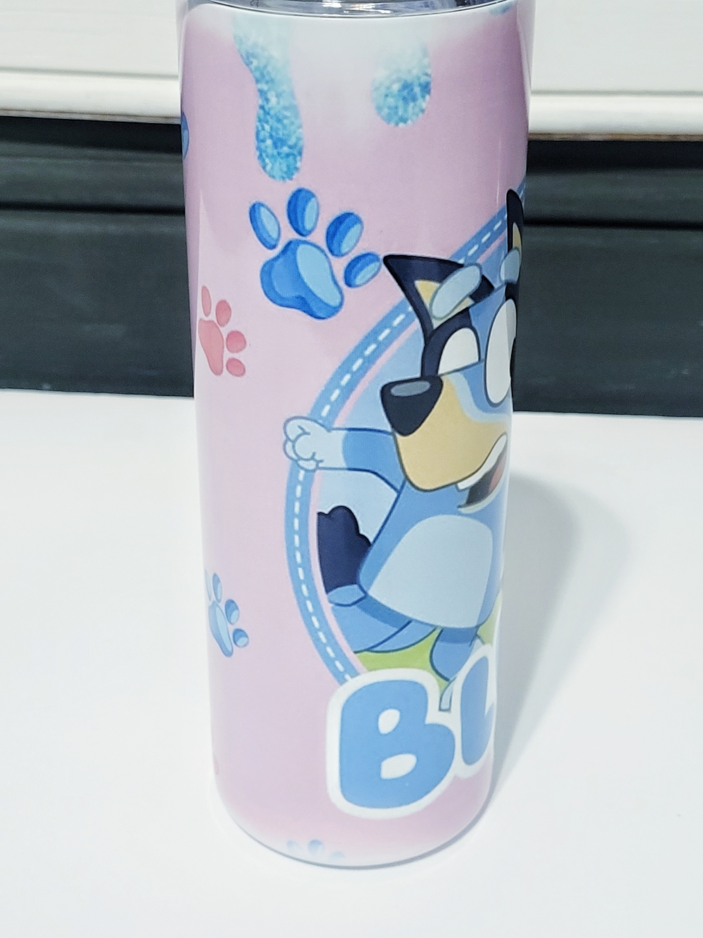 Bluey Stainless Steel Cartoon Travel Tumbler - Pink & Blue - Picture 3 of 4